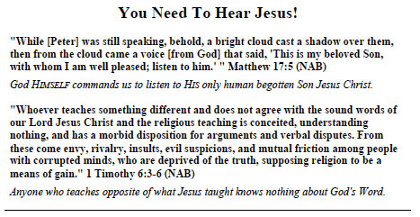 Command to hear Jesus